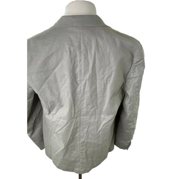 J.Crew Mens $228 Slim Fit Suit Jacket Stretch Hemp-Cotton Grey Size L BC612 - Picture 7 of 12